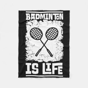 Badminton Player - Racket Shuttle Badminton Fleecedecke