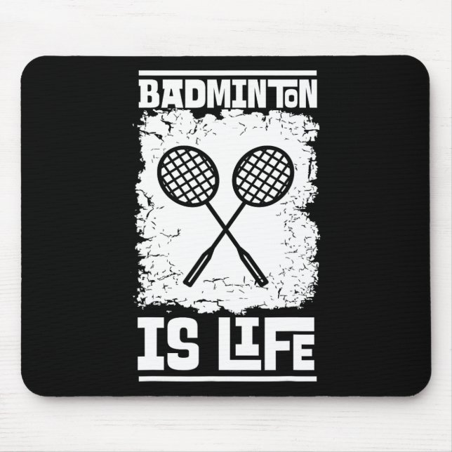 Badminton Player - Racket Shuttle Badminton Mousepad (Vorne)