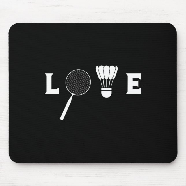 Badminton Player Racket Sports Shuttle Funny Badmi Mousepad (Vorne)