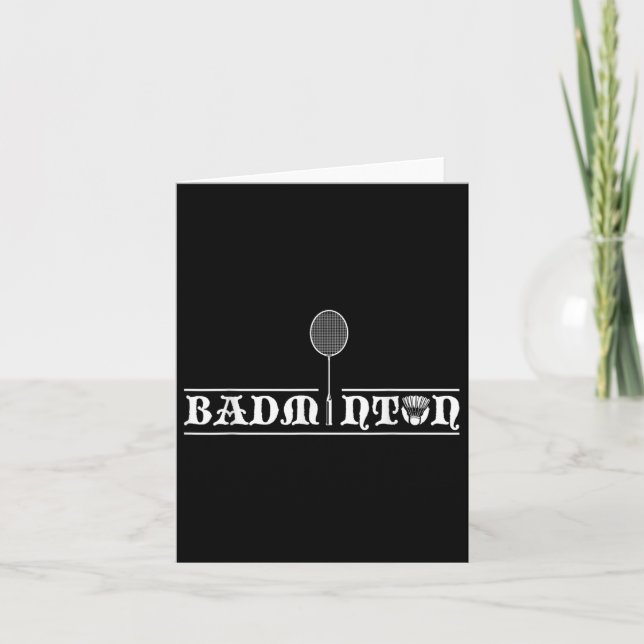 Badminton Player Real Men Team Shuttle Coach Badmi Karte (Vorderseite)