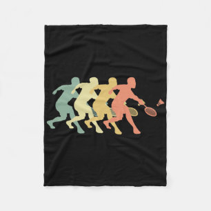 Badminton Player - Retro Badminton Geschenkidee Fleecedecke