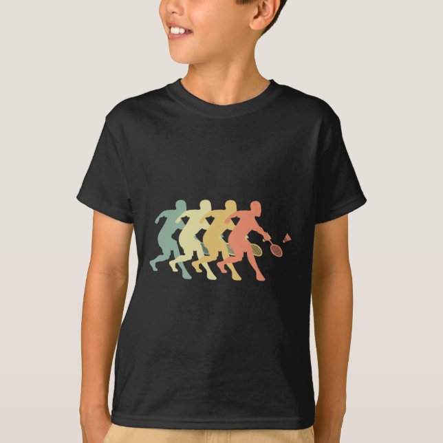Badminton Player - Retro Badminton Geschenkidee T-Shirt (Vorderseite)