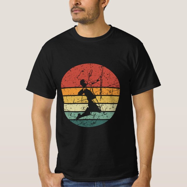 Badminton Player Retro Vintag T-Shirt (Vorderseite)
