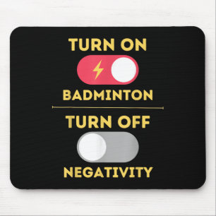 Badminton Player Schalten Sie das Spiel ein und sc Mousepad