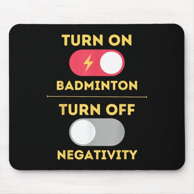 Badminton Player Schalten Sie das Spiel ein und sc Mousepad (Vorne)