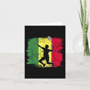 Badminton Player Senegalesische Flagge Senegal Karte