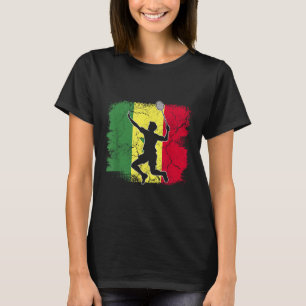 Badminton Player Senegalesische Flagge Senegal T-Shirt