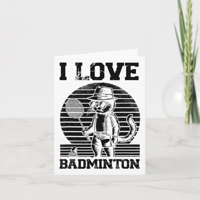 Badminton Player Shuttle 1 Karte (Vorderseite)