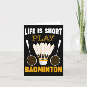 Badminton Player Shuttle Badminton Lover Karte