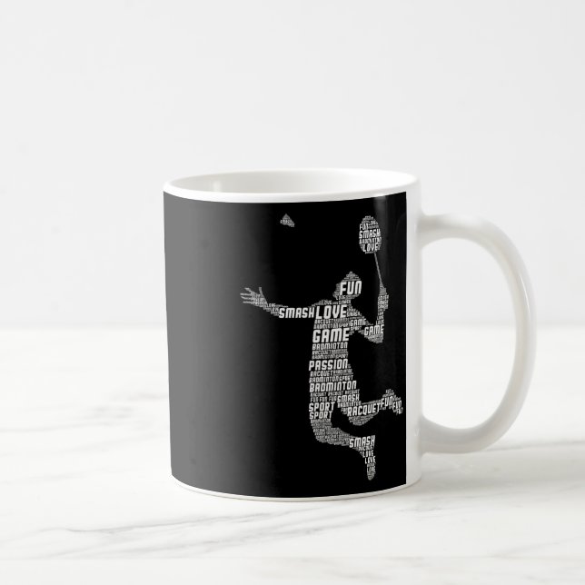 Badminton Player Shuttle Boys Youth Men 1 Kaffeetasse (Rechts)