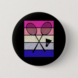 Badminton Player Shuttle Girls Kinder Frauen Jugen Button