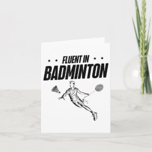Badminton Player Shuttle Karte