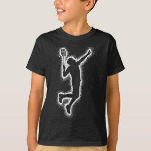 Badminton Player Shuttle Kids Boys Badminton Men T-Shirt