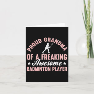 Badminton Player Shuttle Oma Karte