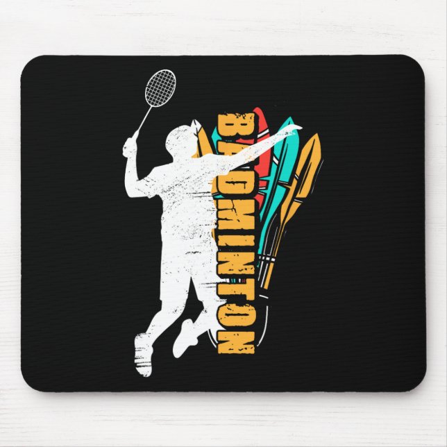 Badminton Player Shuttle Racket Badminton Mousepad (Vorne)