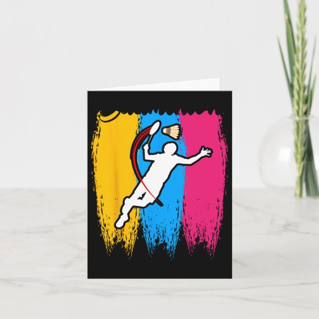 Badminton Player Shuttle Time Smash Rackets Lover Karte (Vorderseite)