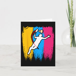 Badminton Player Shuttle Time Smash Rackets Lover Karte