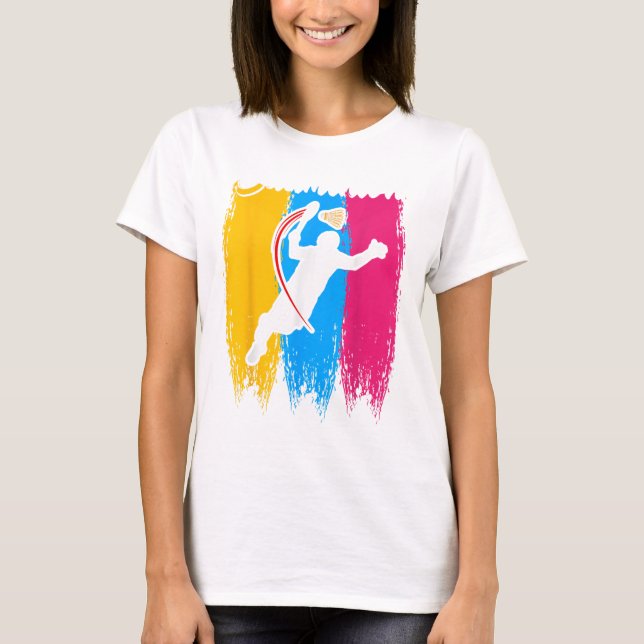 Badminton Player Shuttle Time Smash Rackets Lover T-Shirt (Vorderseite)
