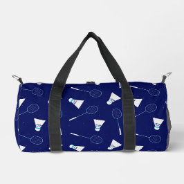 Badminton Player Shuttlecock Gemustert Mit Monogra Duffle Bag