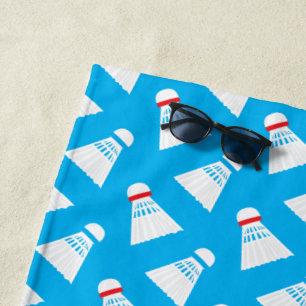 Badminton Player Shuttlecocks Gemustert Strandtuch