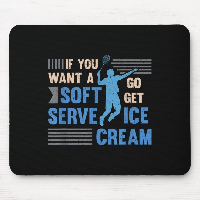 Badminton Player Soft Serve Badminton Mousepad (Vorne)