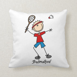 Badminton Player T - Shirt und Geschenke Kissen