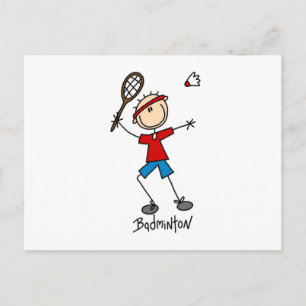 Badminton Player T - Shirt und Geschenke Postkarte