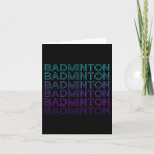 Badminton Player Team Trainer Retro Karte