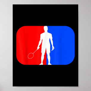Badminton Player tötet Männer Frauen schlagen Bird Poster