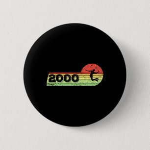 Badminton-Player Vintag 2000 Geburtstagshütte Bad Button