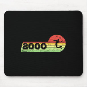 Badminton-Player Vintag 2000 Geburtstagshütte Bad Mousepad