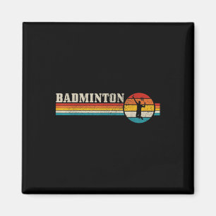 Badminton Player Vintag Badminton Magnet