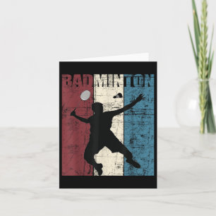 Badminton Player Vintag in Not Karte