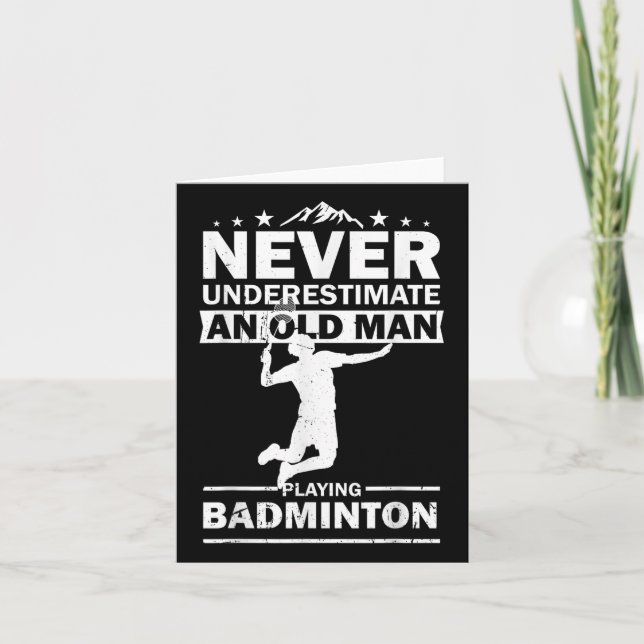 Badminton Player Womens Mens Shuttle Funny Badmint Karte (Vorderseite)