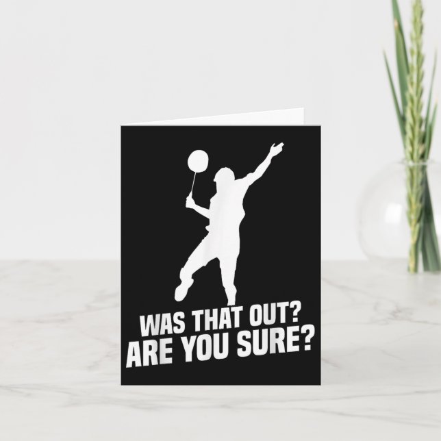 Badminton Player You Sure Shuttle Player Badminton Karte (Vorderseite)