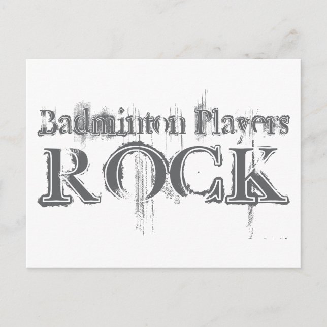 Badminton Players Rock Postkarte (Vorderseite)