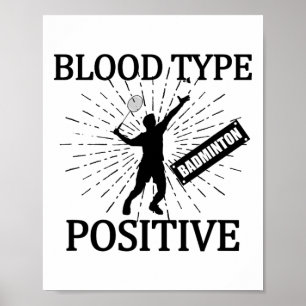 Badminton Positive Shuttle Court Game Sport Badmin Poster
