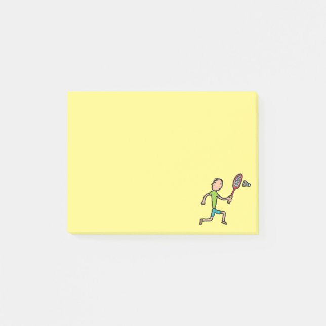 Badminton Post-it Klebezettel (Vorderseite)