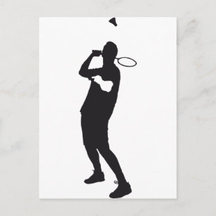 Badminton Postkarte
