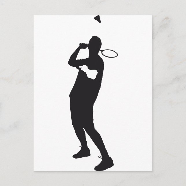 Badminton Postkarte (Vorderseite)