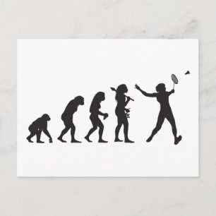 Badminton Postkarte