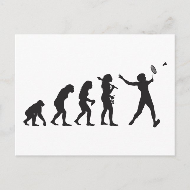 Badminton Postkarte (Vorderseite)