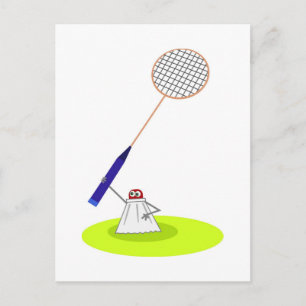Badminton Postkarte