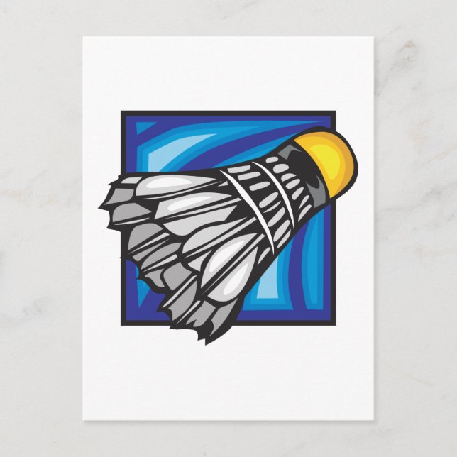 Badminton Postkarte (Vorderseite)