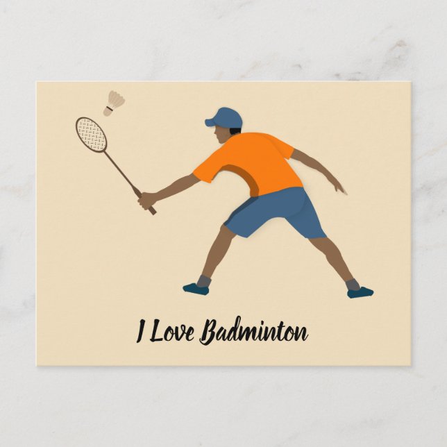 Badminton Postkarte (Vorderseite)