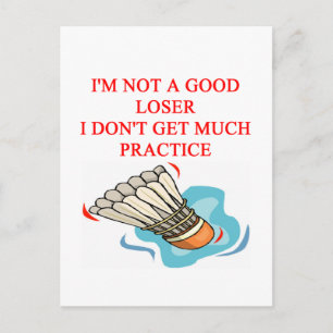 BADMINTON POSTKARTE