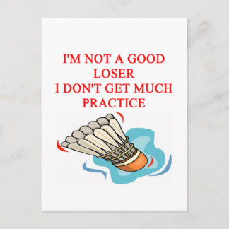 BADMINTON POSTKARTE