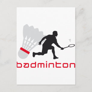 Badminton Postkarte