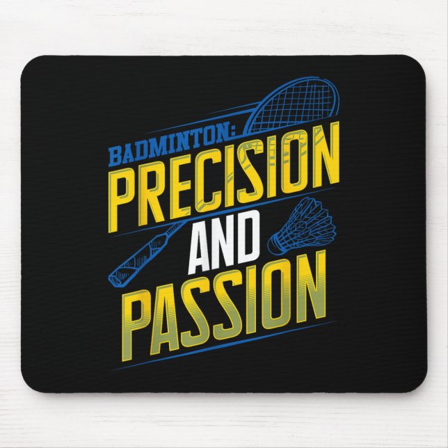 Badminton-Präzision Und Pion-Design  Mousepad (Vorne)