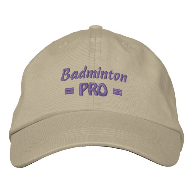 Badminton PRO Cap Bestickte Baseballkappe (Vorderseite)